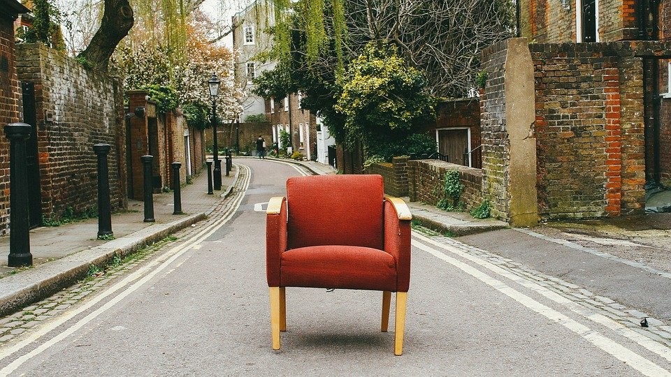 Chair, Couch, Furniture, Road, Sofa, Street, Whimsical